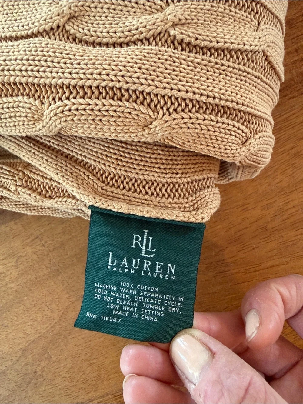 Ralph Lauren throw blanket— 64”x48”